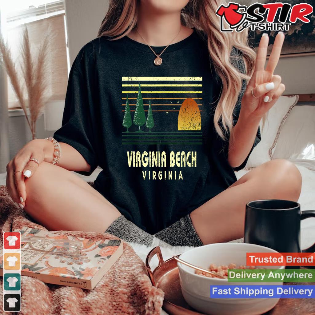 Vintage Virginia Beach Sunset Virginia Souvenir Shirt Hoodie Sweater Long Sleeve
