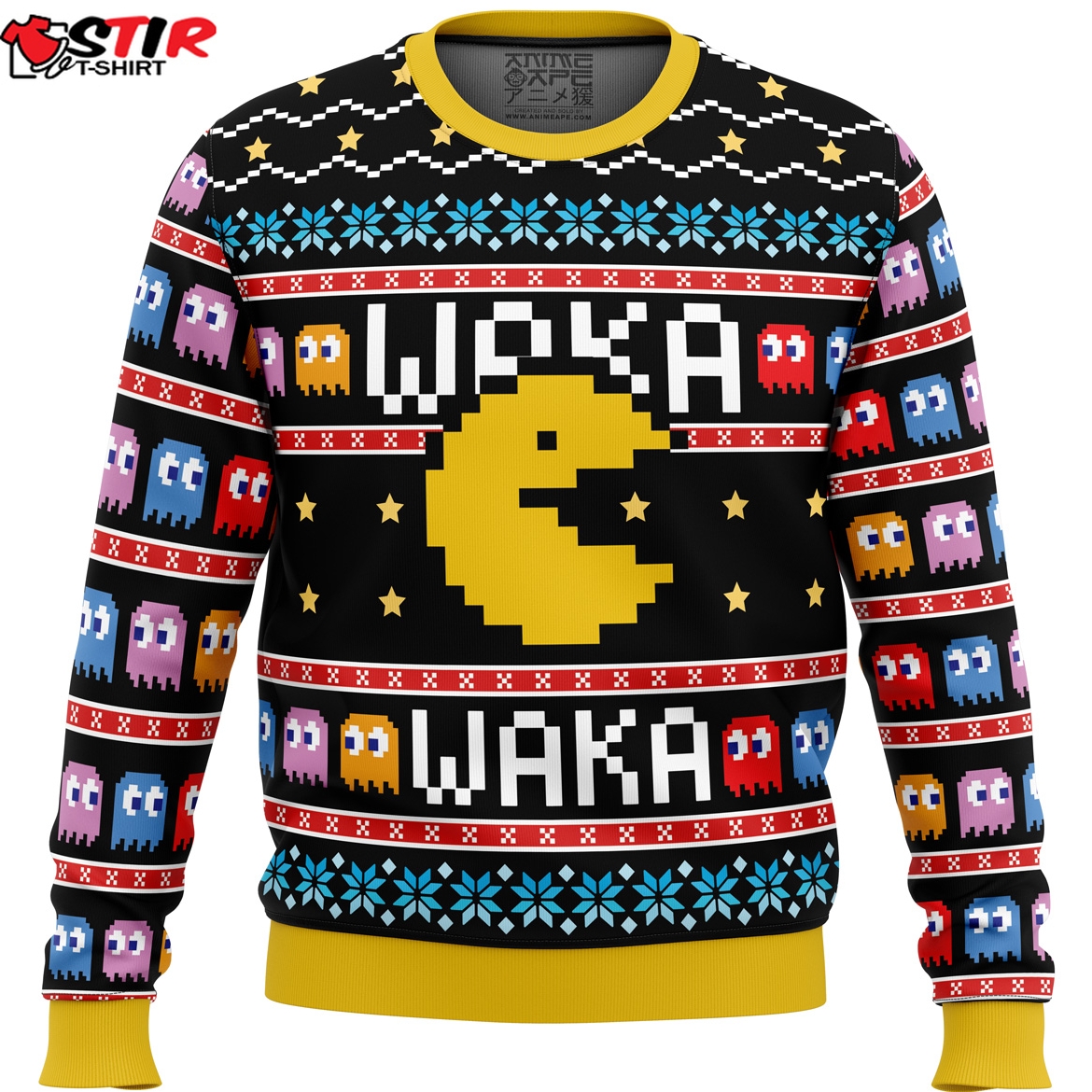 Waka Waka Pac Man Ugly Christmas Sweater Stirtshirt