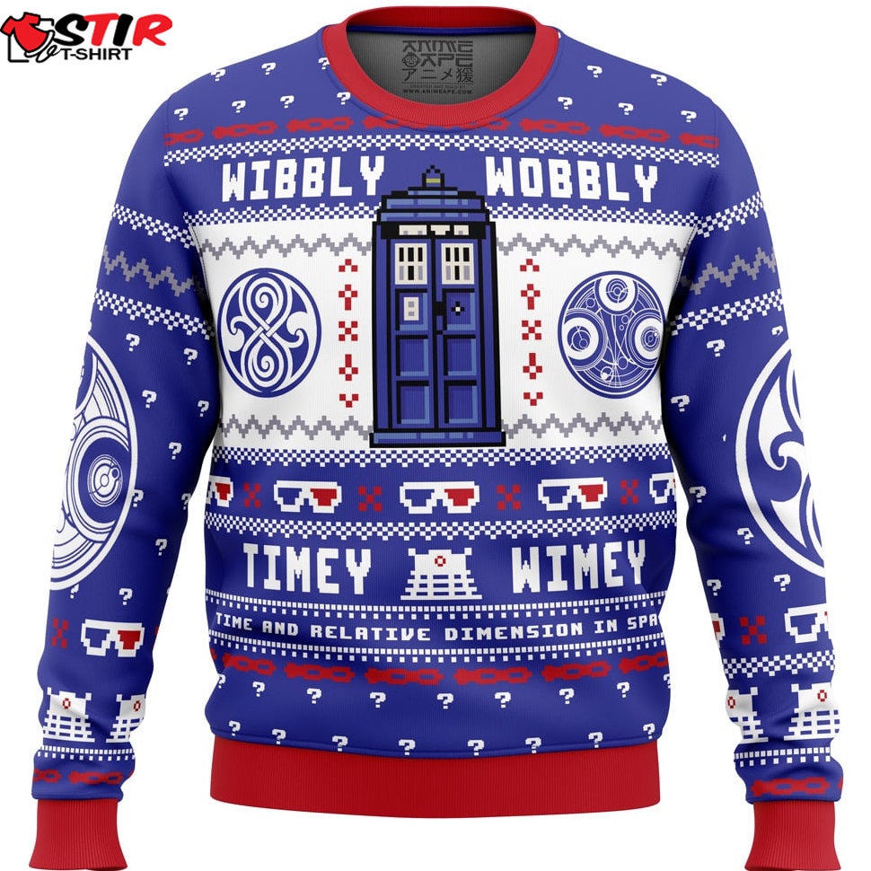 Wibbly Wobbly Doctor Who Ugly Christmas Sweater Stirtshirt
