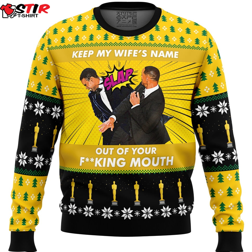 Will Smith Slaps Chris Rock Meme Ugly Christmas Sweater Stirtshirt