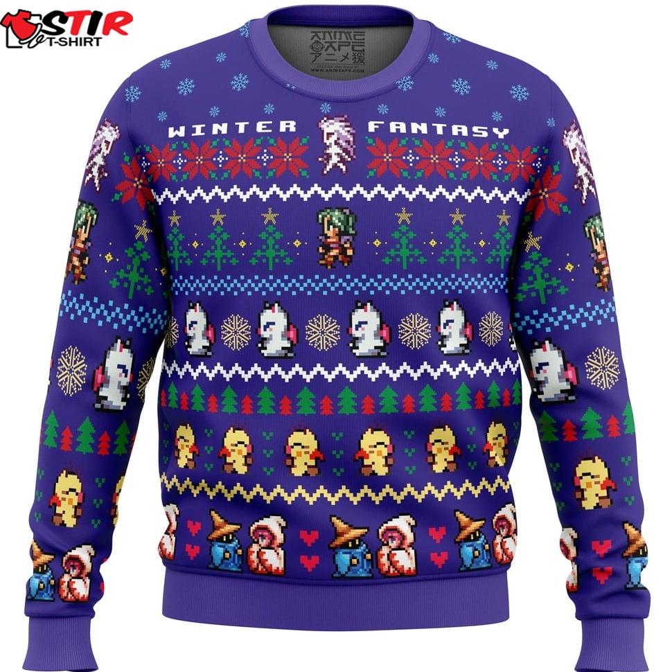 Winter Fantasy Final Fantasy Ugly Christmas Sweater Stirtshirt