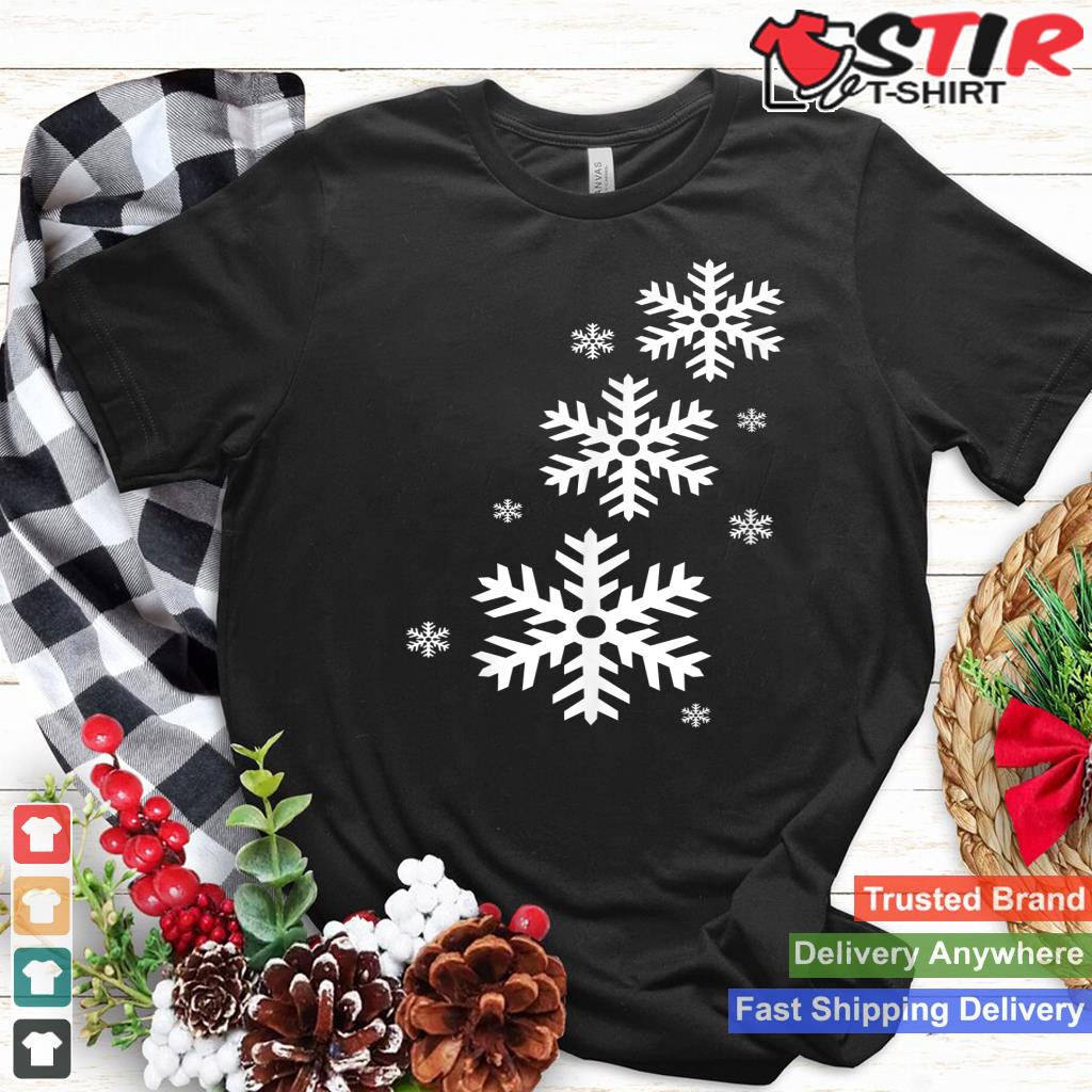 Winter Snowflakes Ugly Christmas Sweater White Snowflakes_1 Shirt Hoodie Sweater Long Sleeve