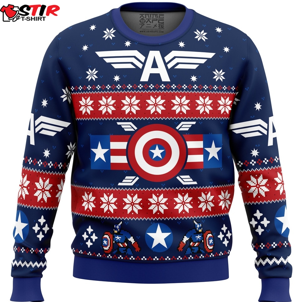 Winter Soldier Captain America Marvel Ugly Christmas Sweater Stirtshirt