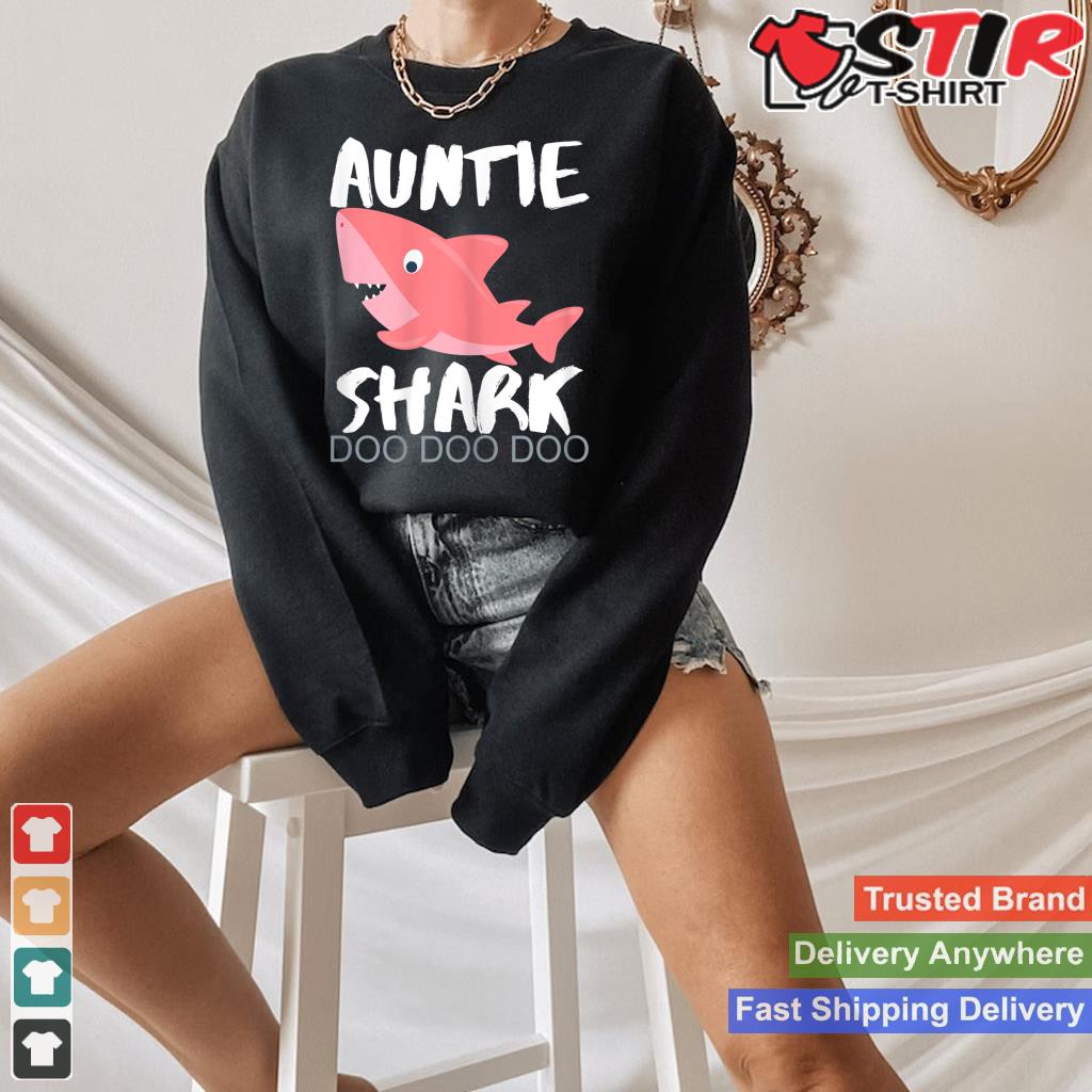 Womens Auntie Shark Christmas Birthday Gift From Niece Nephew_1 Shirt Hoodie Sweater Long Sleeve