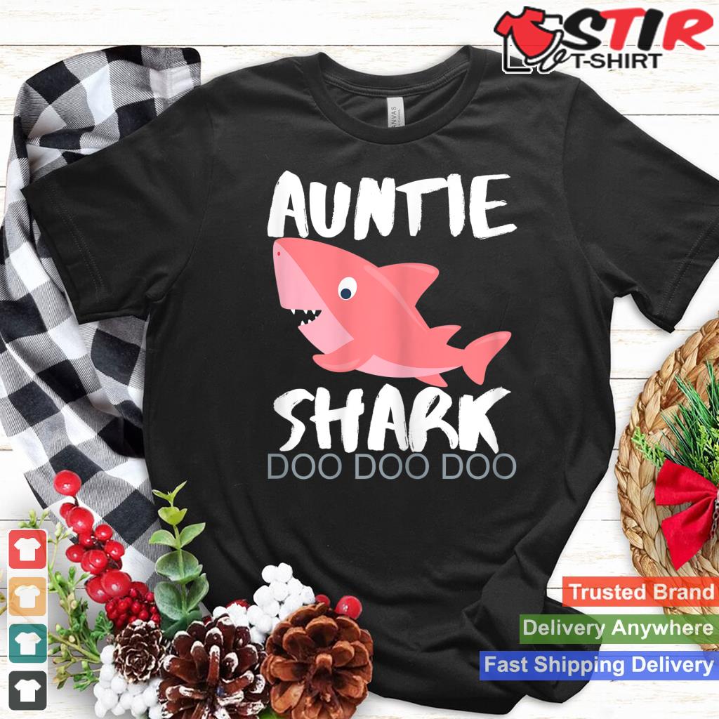 Womens Auntie Shark Christmas Birthday Gift From Niece Nephew_1 Shirt Hoodie Sweater Long Sleeve
