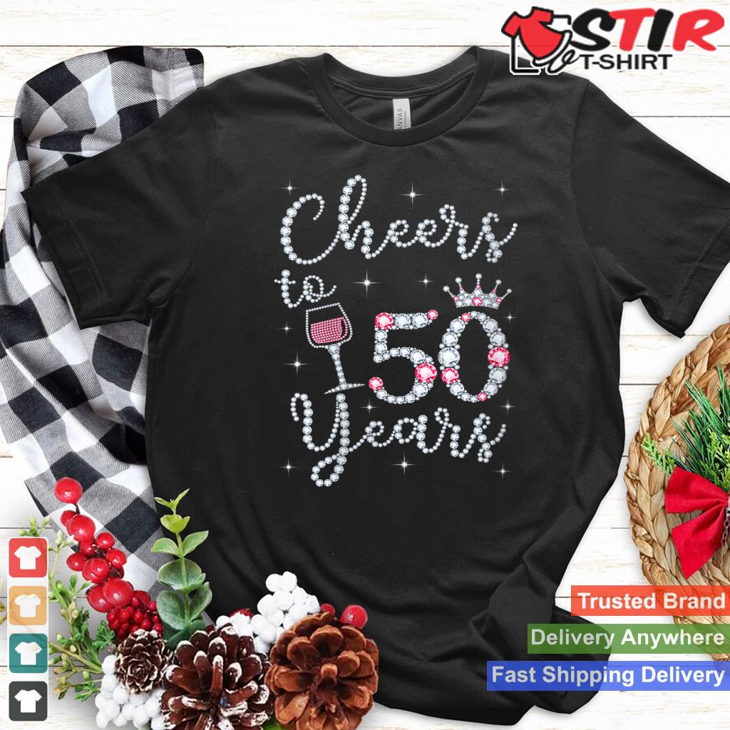 Womens Cheers To 50 Years 1969 50Th Birthday Gift Tee For Womens V Neck_1 Shirt Hoodie Sweater Long Sleeve