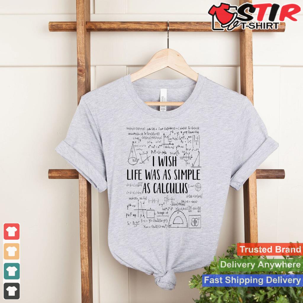 Womens I Wish Life Was As Simple As Calculus Funny Math Lover V Neck_1