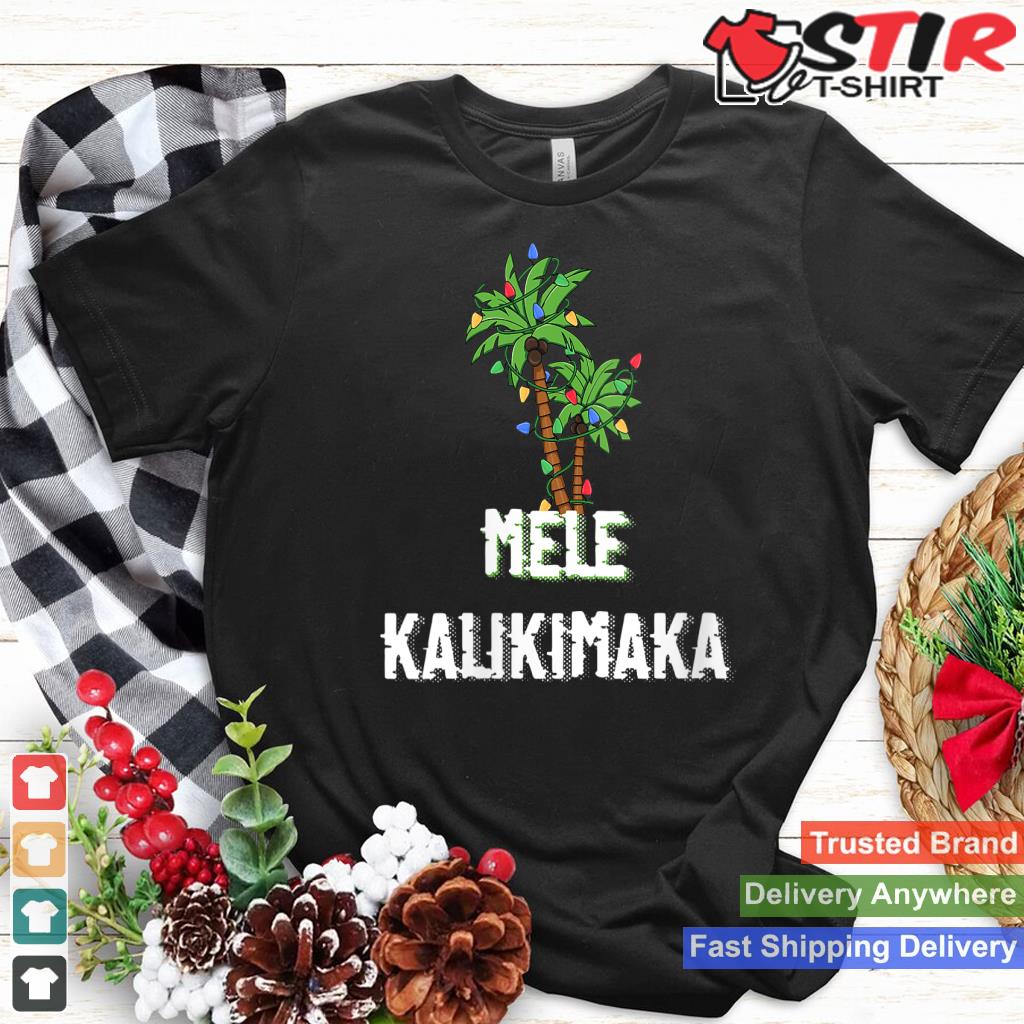 Womens Mele Kalikimaka Christmas Hawaiian Palm Tree Xmas Gifts V Neck Shirt Hoodie Sweater Long Sleeve