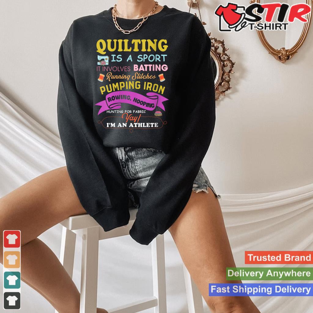 Womens Quilting Is A Sport Funny Quilt Sayings Sewer Quilter V Neck