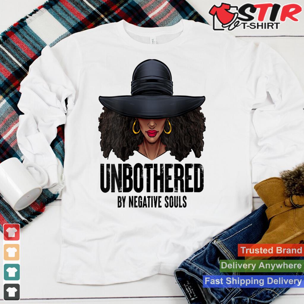 Womens Unbothered Sassy Black Queen African American Ladies Gifts V Neck Shirt Hoodie Sweater Long Sleeve