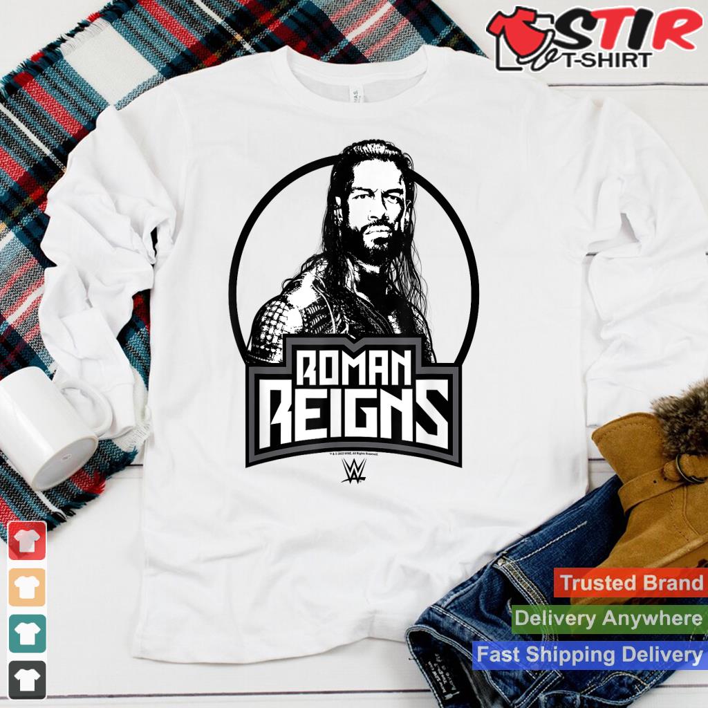 Wwe Roman Reigns Black And White Circled Portrait Shirt Hoodie Sweater Long Sleeve