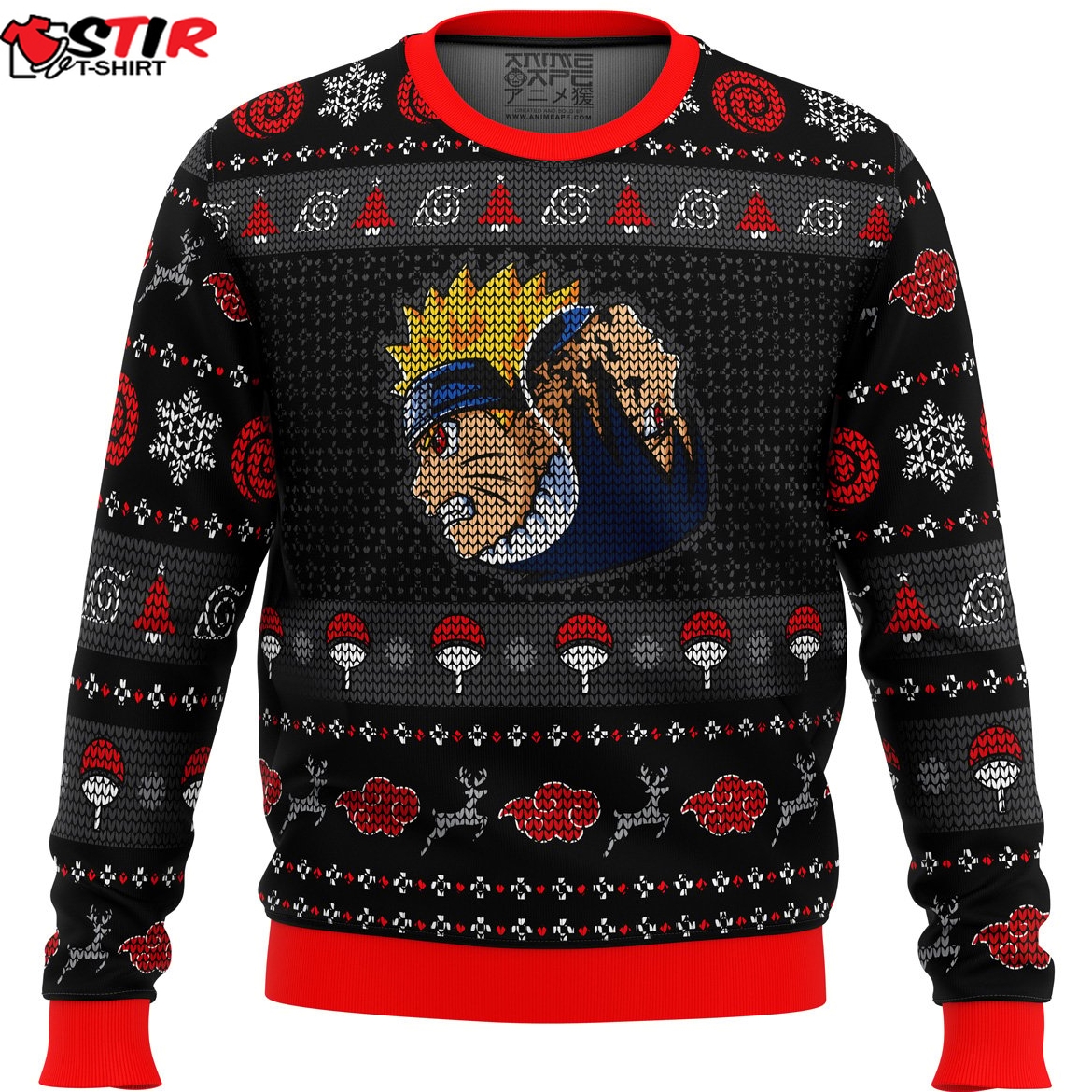 Yin Yang Naruto Sasuke Ugly Christmas Sweater Stirtshirt
