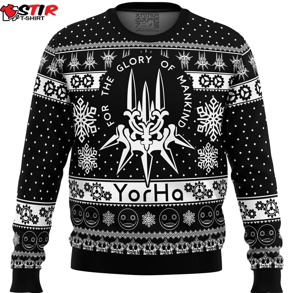 Yorha Nier Automata Ugly Christmas Sweater Stirtshirt