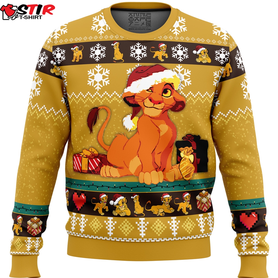 Young Simba The Lion King Ugly Christmas Sweater Stirtshirt