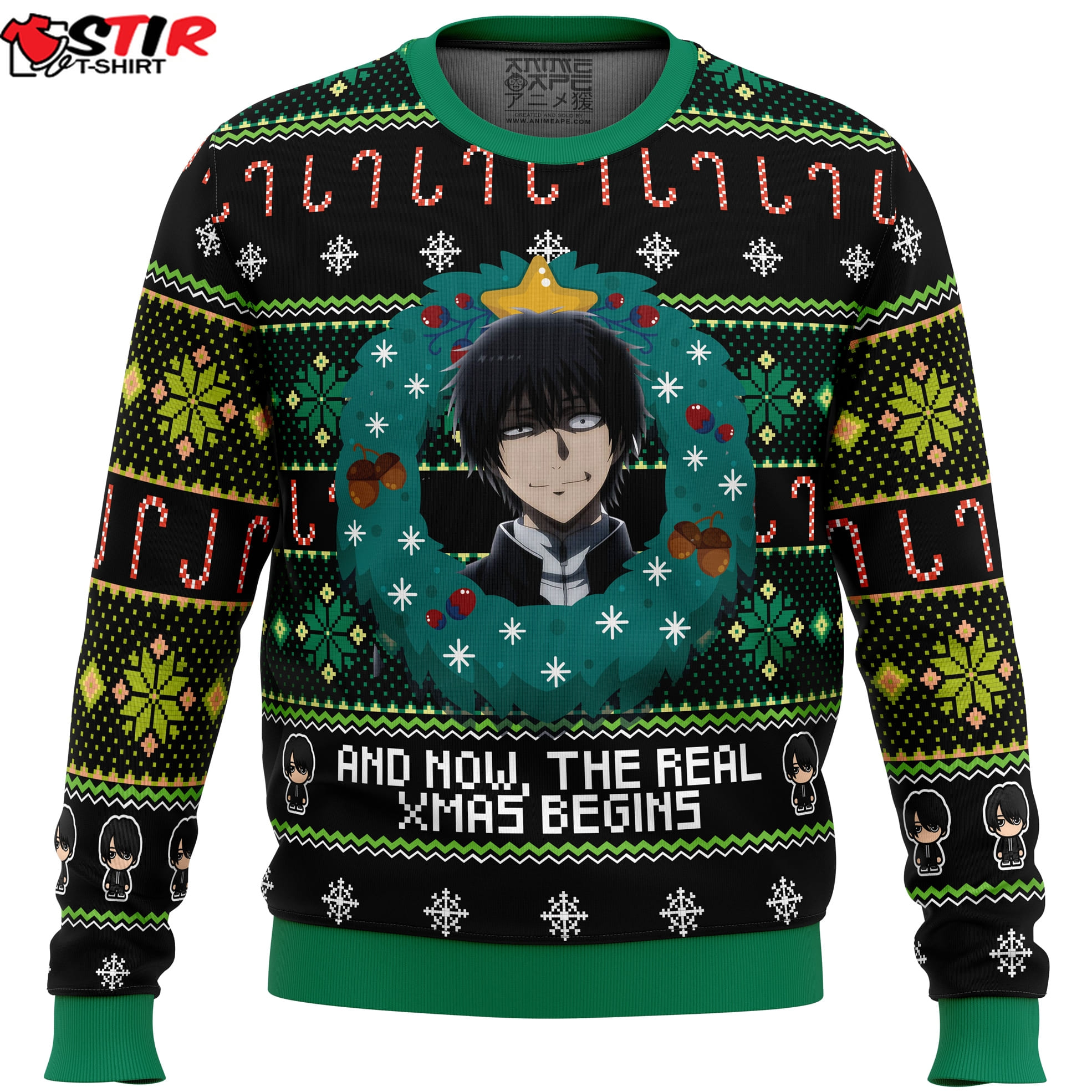 Yuuichi Katagiri Tomodachi Game Ugly Christmas Sweater Stirtshirt