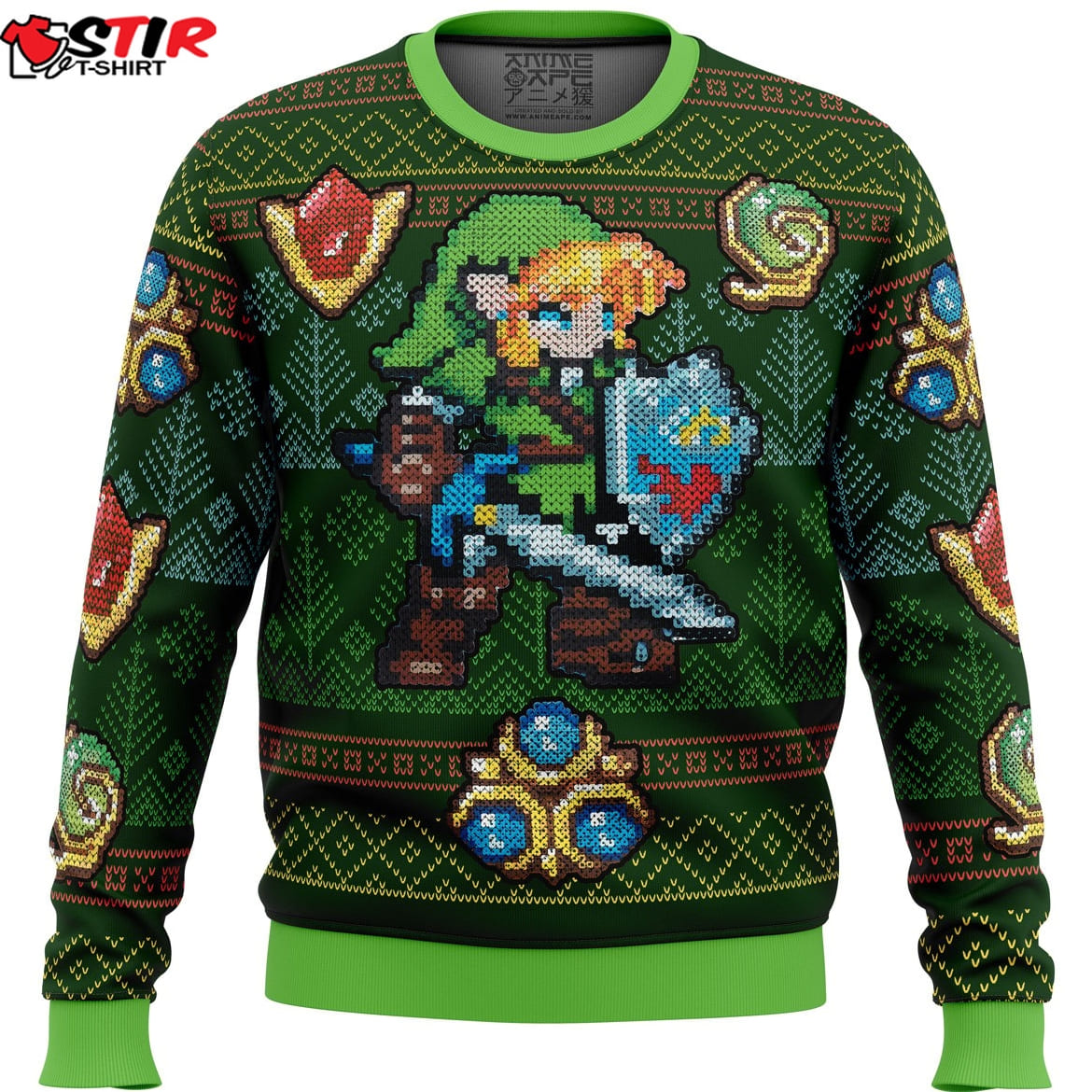 Zelda Link Green Ugly Christmas Sweater Stirtshirt