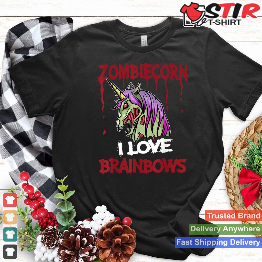 Zombie Unicorn I Love Brainbows Brains Funny Gothic Goth